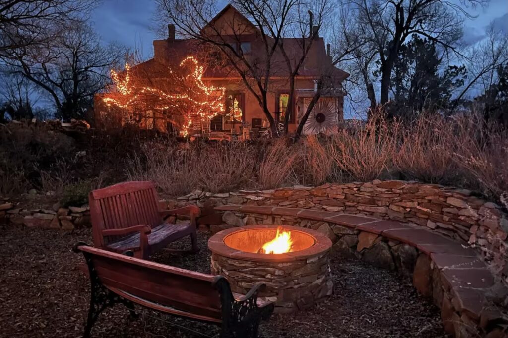 Yard for Cerillos, NM Writers Retreat